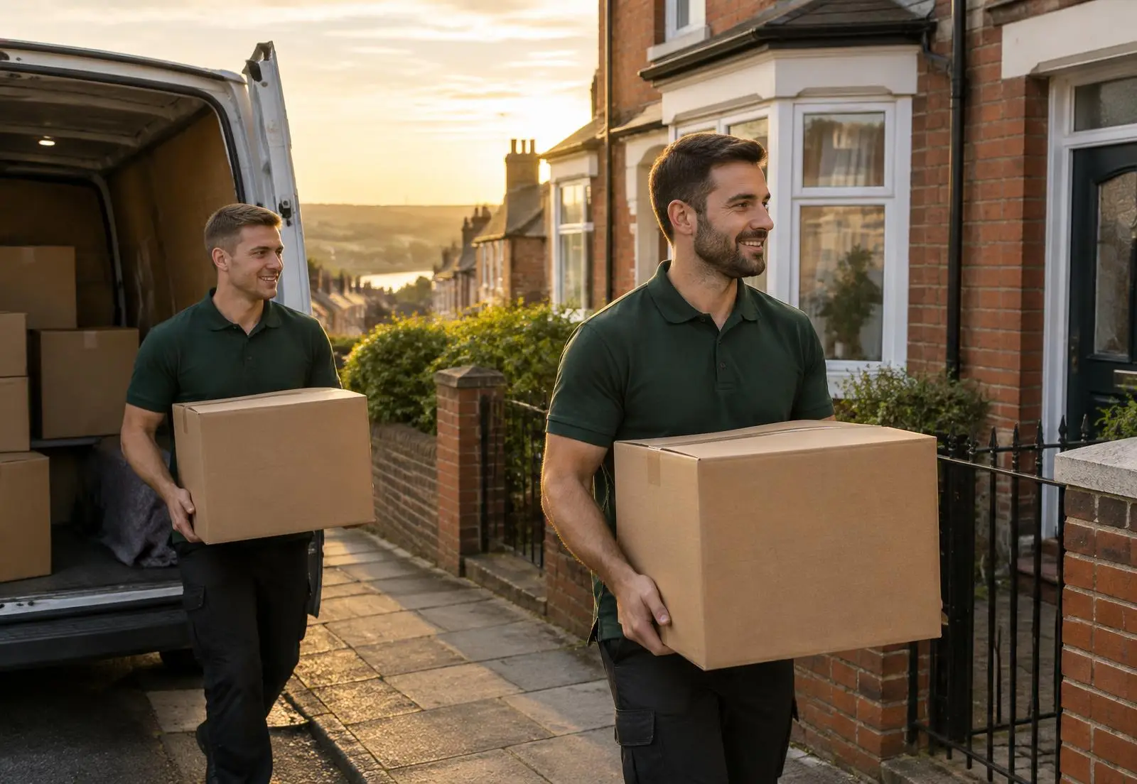 Schott Removals team loading a removal van for a house move in Darlington